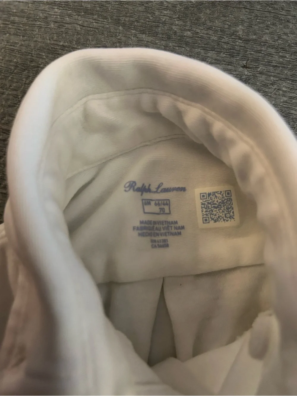 Ralph Lauren White Button-Down Polo Shirt with Embroidered Pony